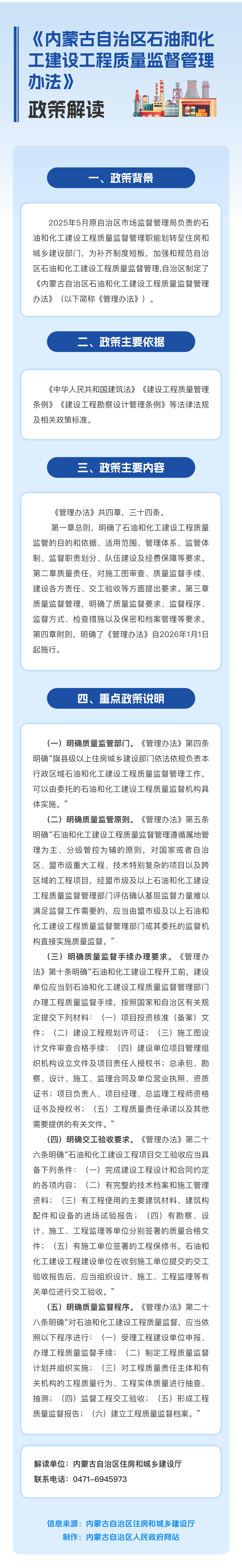 图解：《内蒙古自治区石油和化工建设工程质量监督管理办法》开云网页版页面-开云online(中国)解读